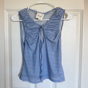 REFERMATION Gingham Sleeveless Top